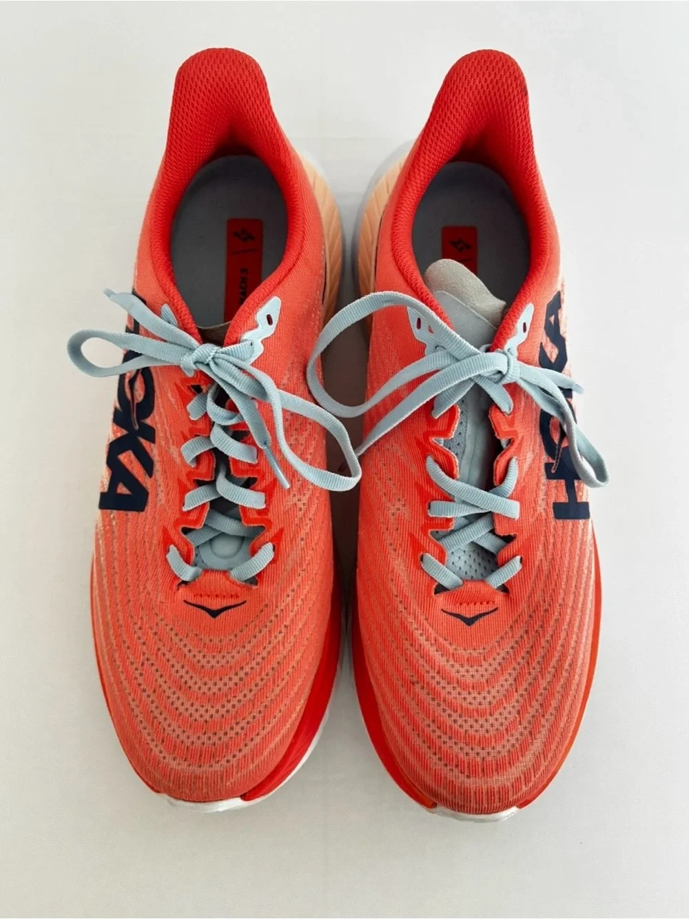 HOKA Mach 5 Women’s 9.5 Coral Orange Running Shoes Lightweight Trainer